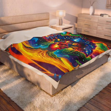 PSYCHEDELIC TREE OF BEATING LIFE EYES Trippy Blanket