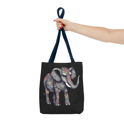 Personalized Elephant Gift Tote | Majestic Custom Grocery Bag | Animal Lovers Office Travel Carrier | Wild Kingdom Business Traveler