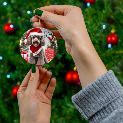 PERSONALIZED POODLE Christmas Ornament