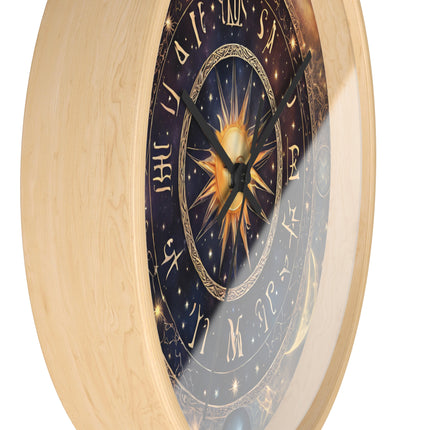 GALAXY CYCLE Wall Clock - Celestial Moon Phases Astronomy Decor