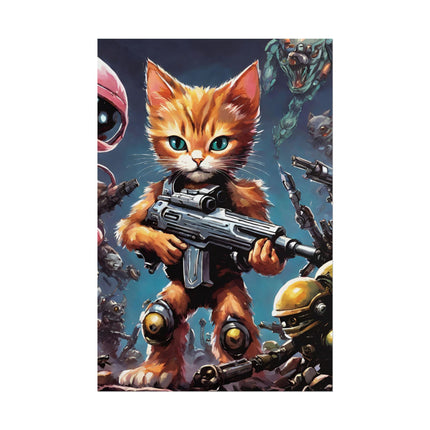 Cool Kids Poster, MECHANIMAL CLASH BATTLERS, Kitten Force, Cat Poster, Kitten Poster, Child's Bedroom Poster, Kids Wall Decor