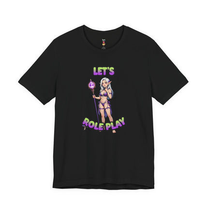 LET'S ROLE PLAY T-Shirt Provocative Seductive Sexy Cartoon Tee