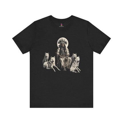 WOLF PACK MOUNTAIN CHIEF T-Shirt - Native American Wolf Wilderness Tee