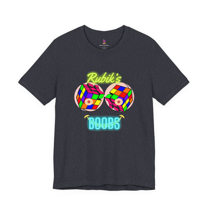 RUBIK'S BOOBS T-Shirt (Variant 2) - Funny Rubik's Cube Parody Adult Humor Tee