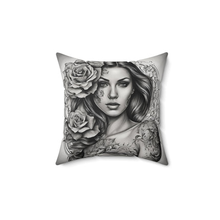 ROSE ADORNED BEAUTY Women's Decorative Pillow