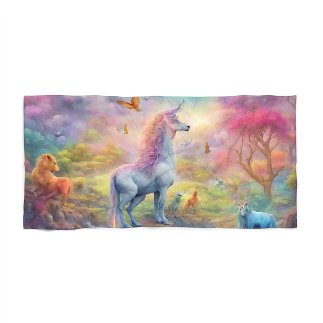 MAJESTIC UNICORN FANTASY COLORFUL KIDS Beach Towel - Mystical Horse Girls Swimming Pool Blanket