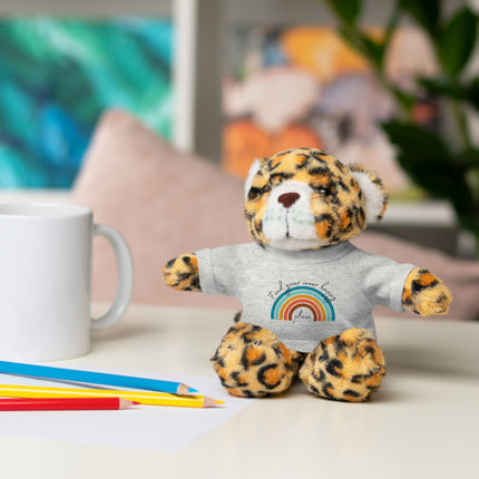FIND YOUR INNER HAPPY PLACE Inspirational Rainbow Stuffed Animal