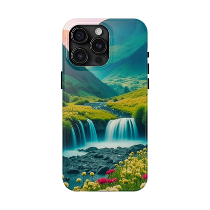 FLOWER CASCADE MOUNTAINS Phone Case