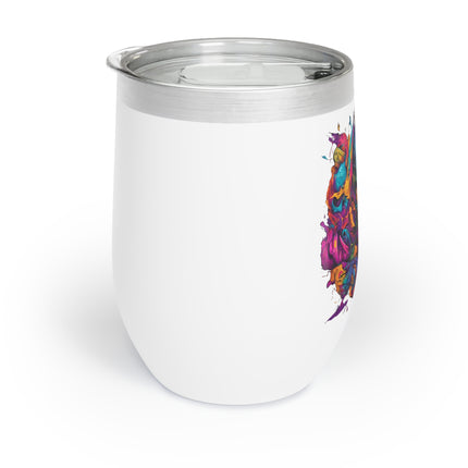 EVIL AWAKENING TRIPPY PSYCHEDELIC SKULL Wine Tumbler