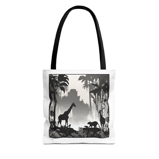 Giraffe Tote Bag | Savannah Forest Grocery Bag | Shadow Giraffes Nature Scene Travel Tote | Daily Office Traveler Tote Bag