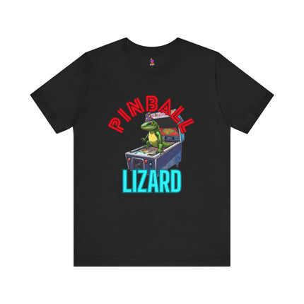 PINBALL LIZARD Wizard Style T-Shirt - Funny Arcade Parody Music Tee