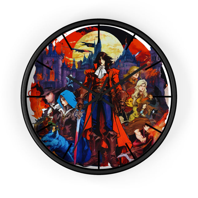 ALLIANCE AGAINST EVIL Video Game Inspired Abstract Collage Wall Art Clock