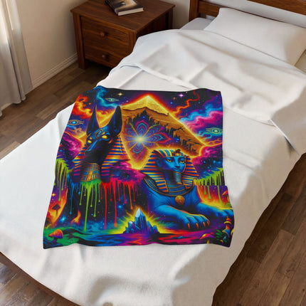 PSYCHEDELIC PYRAMID OF PSYCHE Trippy Blanket
