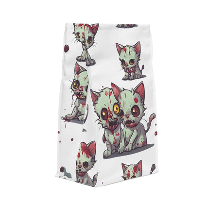 Zombie Cat Lunch Bag, Cute Walking Dead Kittens Polyester Insulated Food Carrier, Child Adult & Teen Work Office School Gift Meal Traveler