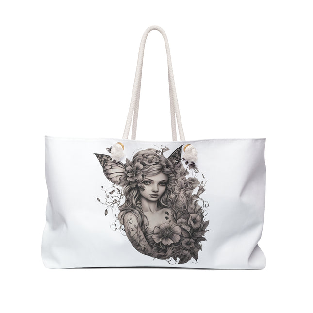 Flower Fantasy Butterfly Fairy Travel Gift Bag, Flower Garden Princess Maiden Weekend Bag, Mystical Beauty Tote