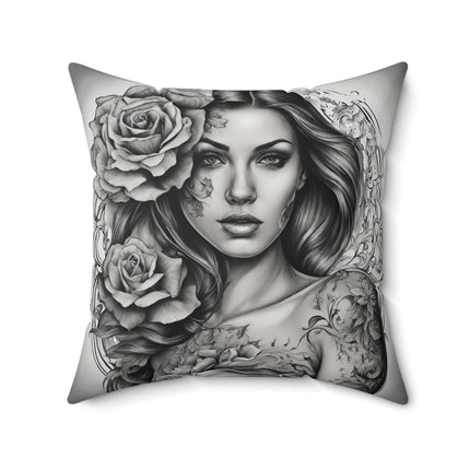 ROSE ADORNED BEAUTY Women's Decorative Pillow
