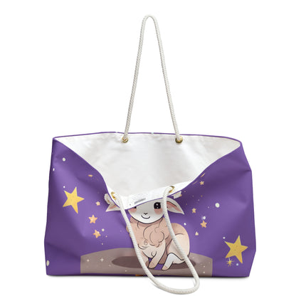 Baby Girl Capricorn Travel Gift Weekender Tote | Grandma's House Infant Weekend Bag | Cute Goat & Starry Diaper, Blankets, Clothes Traveler