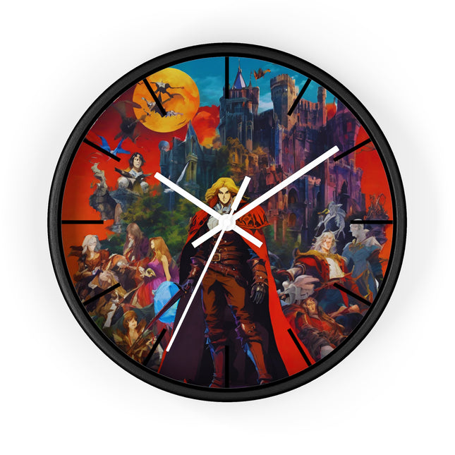 ACCURSED HERO OF THE NIGHT Video Game Inspired Abstract Collage Wall Art Clock