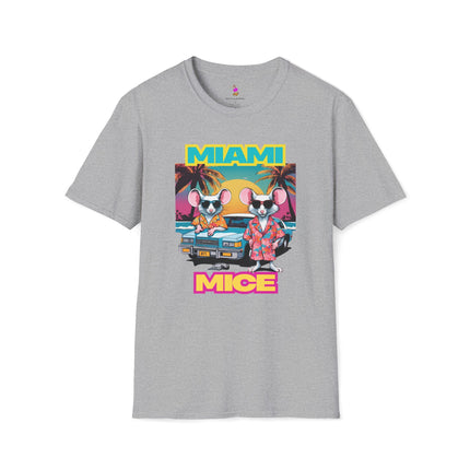 MIAMI MICE 80s TV Spoof T-Shirt - Funny Miami Vice Parody Retro Tee