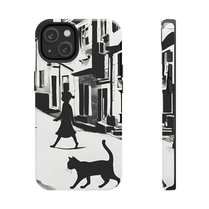 VINTAGE CITY CAT ALLEY WAY Phone Case