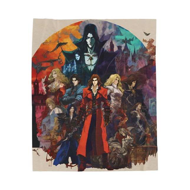 EVIL PRESIDES OVER THE ECLIPSE OF FATE Video Game Inspired Abstract Collage Blanket
