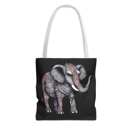 Personalized Elephant Gift Tote | Majestic Custom Grocery Bag | Animal Lovers Office Travel Carrier | Wild Kingdom Business Traveler