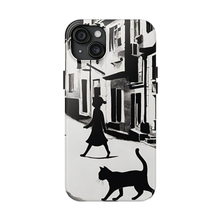 VINTAGE CITY CAT ALLEY WAY Phone Case