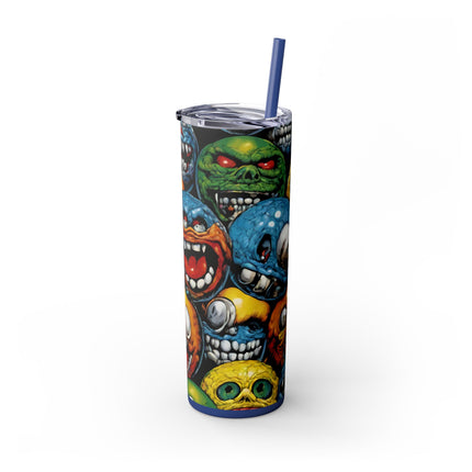 Weird Balls Skinny Tumbler - Vintage 80s Toys Inspired Drink Traveler