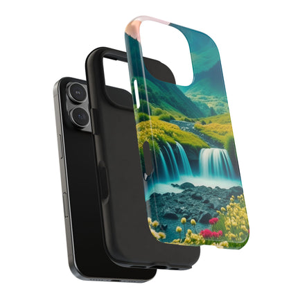 FLOWER CASCADE MOUNTAINS Phone Case