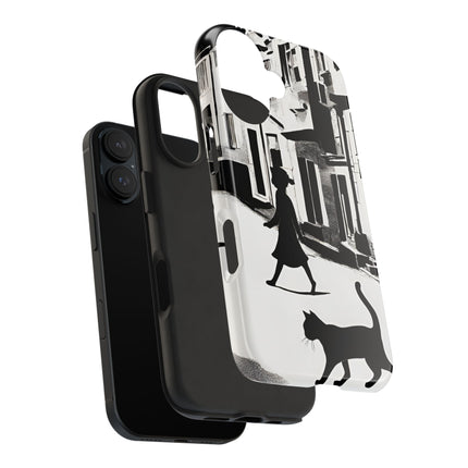 VINTAGE CITY CAT ALLEY WAY Phone Case