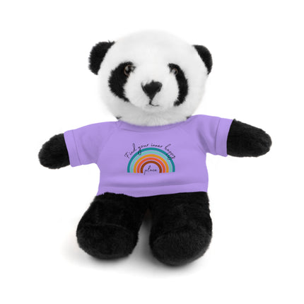 FIND YOUR INNER HAPPY PLACE Inspirational Rainbow Stuffed Animal