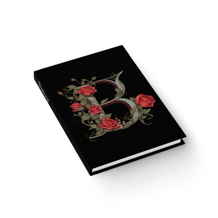 Personalized Letter B Diary | Custom Companion Journal | Hardcover Daily Life Log Black Book | Birthday, Wedding, Grandma, Grandmother Gift