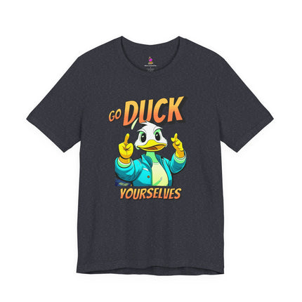 GO DUCK YOURSELVES Profane Quack T-Shirt - Funny Duck Wordplay Humor Tee