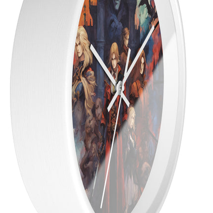 ALLIANCE AGAINST THE FORCES OF DARKNESS Video Game Inspired Abstract Collage Wall Art Clock