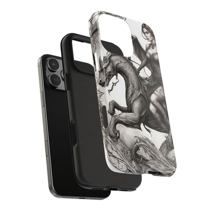 DRAGON AND MORPHING REPTILIAN BEAUTY Phone Case