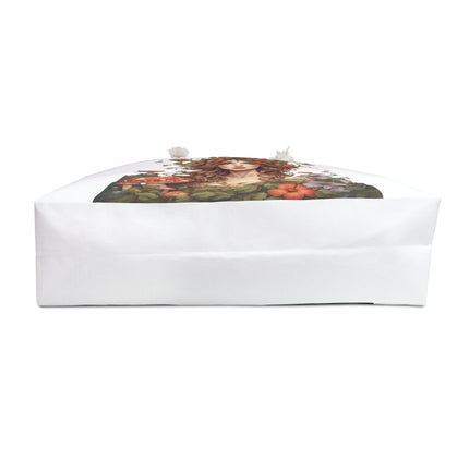 Flower Fantasy Maiden Girl Travel Gift Bag, Mushroom Flowered Garden Princess Fairy Weekend Bag, Mystical Beauty Tote