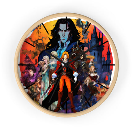 THE FACE OF HIDDEN EVIL OVERSHADOWS THE DUSK Video Game Inspired Abstract Collage Wall Art Clock
