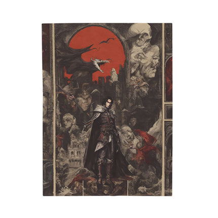 A FORTHCOMING PRELUDE OF THE BLOOD SKY Video Game Inspired Abstract Collage Blanket