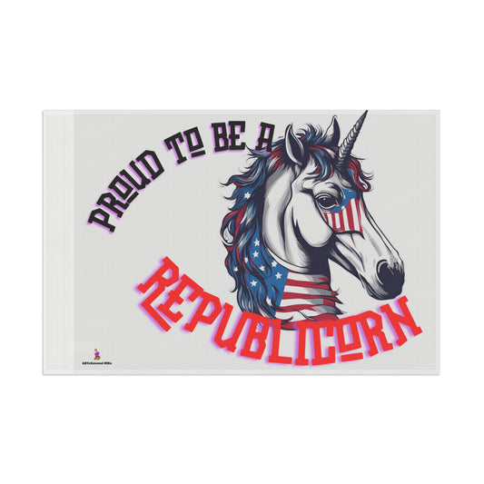 Patriotic Unicorn Republican Election Flag | Freedom Loving Patriot Horse House Banner | United States Flag Porch Yard Voter Gift