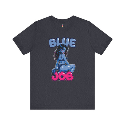 BLUE JOB 2 T-Shirt Provocative Seductive Sexy Cartoon Tee
