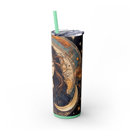 SUN & MOON GODDESS Skinny Tumbler - Lunar Astronomy Wiccan Dreams Cup