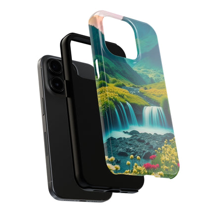 FLOWER CASCADE MOUNTAINS Phone Case