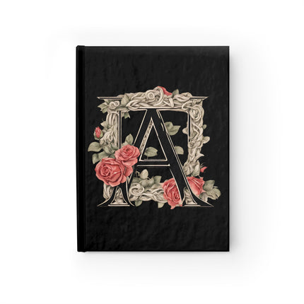 Personalized Letter A Diary | Custom Companion Journal | Hardcover Daily Life Log Black Book | Birthday, Wedding, Grandma, Grandmother Gift