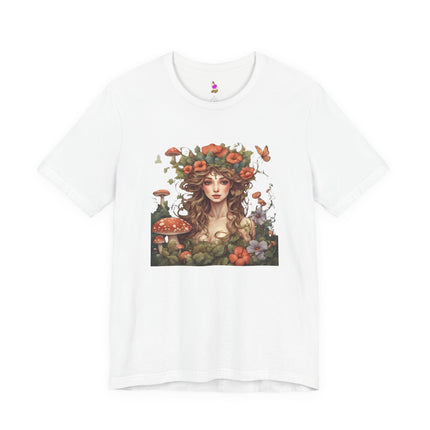 FLOWER GARDEN MAIDEN T-Shirt - Beautiful Botanical Fantasy Art Tee