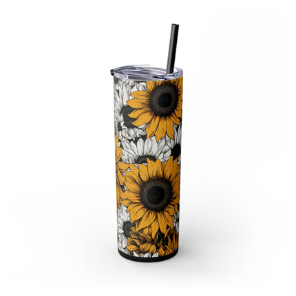 SUNFLOWERS GARDEN Skinny Tumbler - Flower Patch Car Traveler Cup