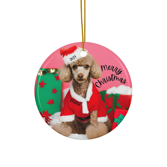 PERSONALIZED POODLE Christmas Ornament