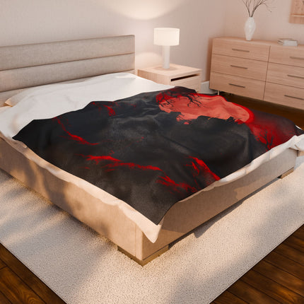CURSED RING OF LUNAR BLOOD Fleece Throw Video Game Blanket