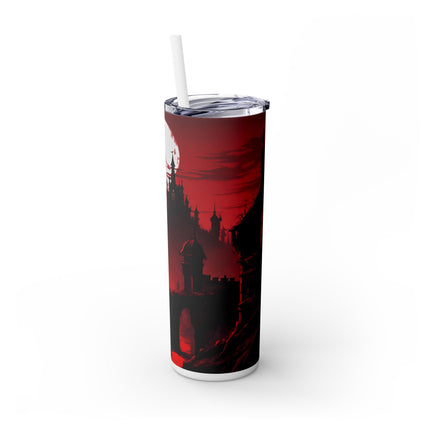 CONQUEROR OF THE HORRORS OF THE NIGHT - Video Game Inspired Skinny Tumbler