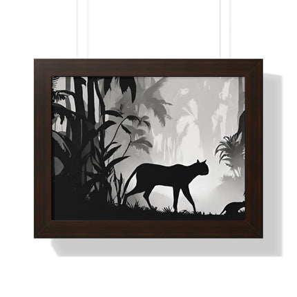 CHEETAH PREDATOR SHADOW - Wild Leopard Jungle Framed Wall Art