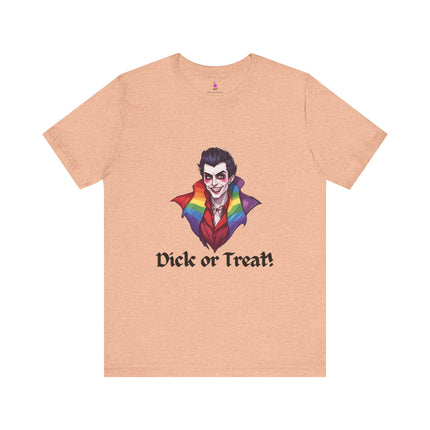 D**K OR TREAT! T-Shirt - Funny LGBTQ Vampire Halloween Humor Tee
